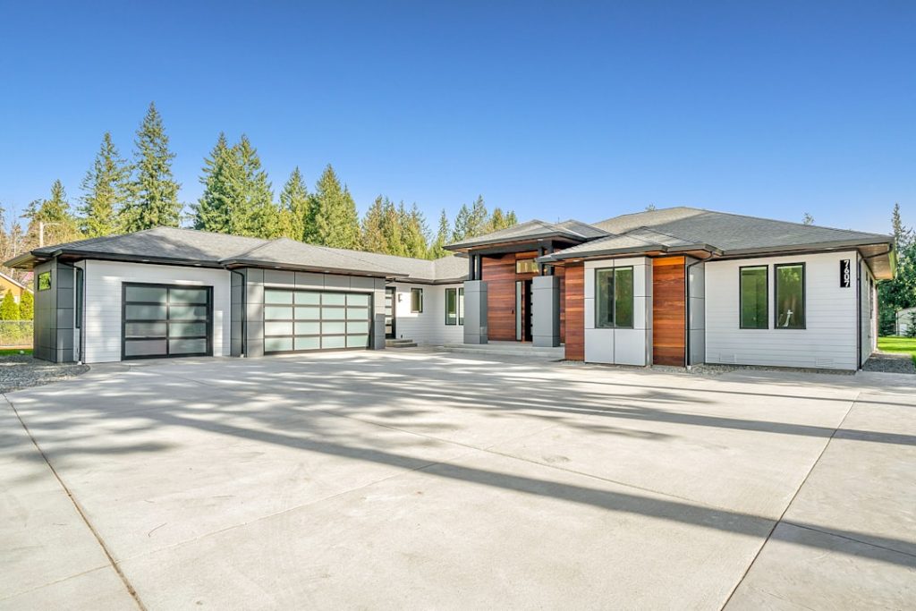 front of a luxury home